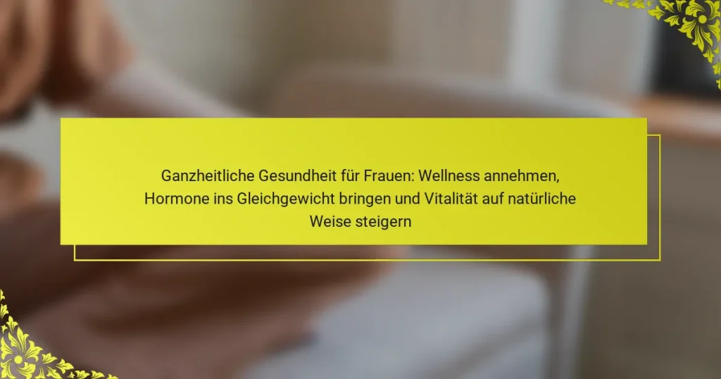Ganzheitliche Gesundheit für Frauen: Wellness annehmen, Hormone ins Gleichgewicht bringen und Vitalität auf natürliche Weise steigern