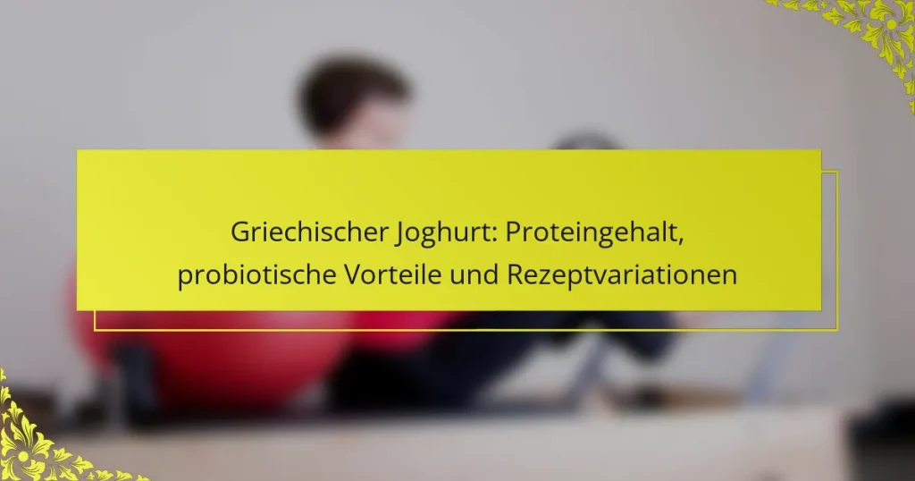 Griechischer Joghurt: Proteingehalt, probiotische Vorteile und Rezeptvariationen