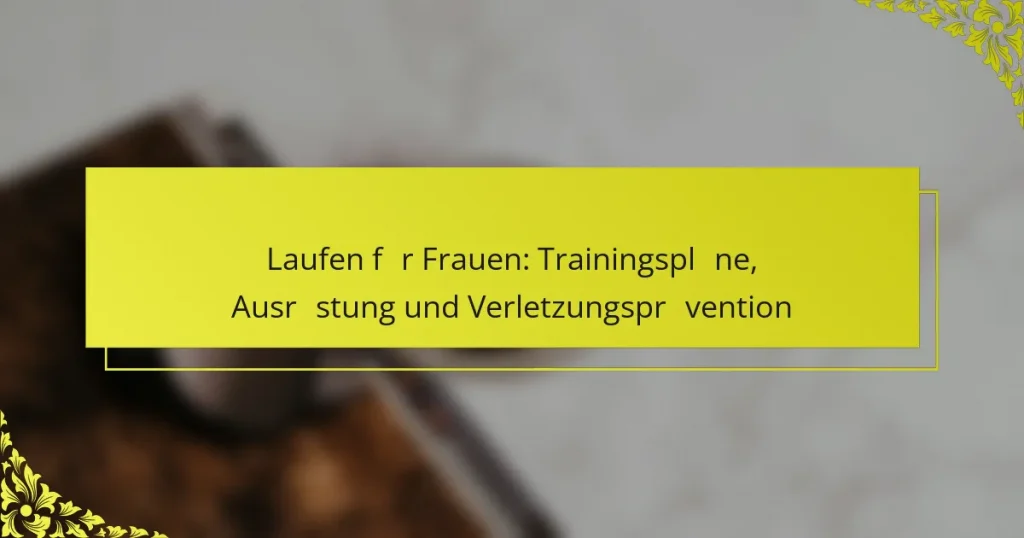 Laufen für Frauen: Trainingspläne, Ausrüstung und Verletzungsprävention