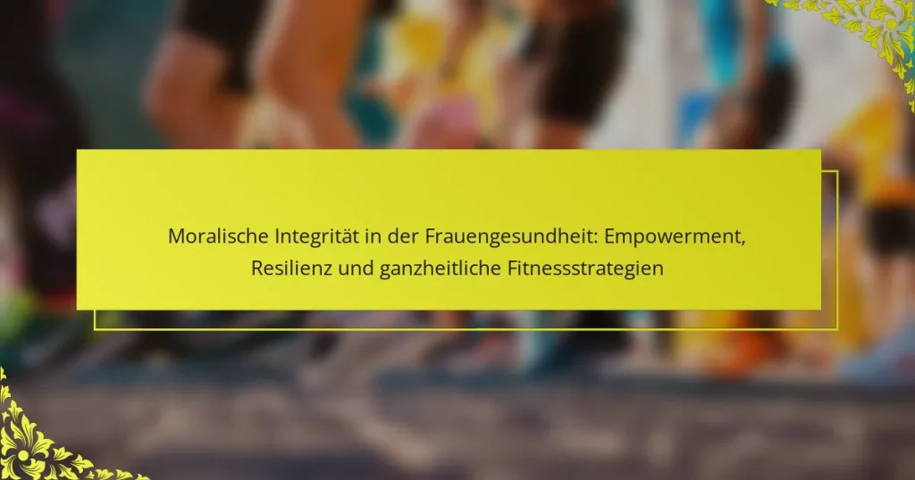 Moralische Integrität in der Frauengesundheit: Empowerment, Resilienz und ganzheitliche Fitnessstrategien