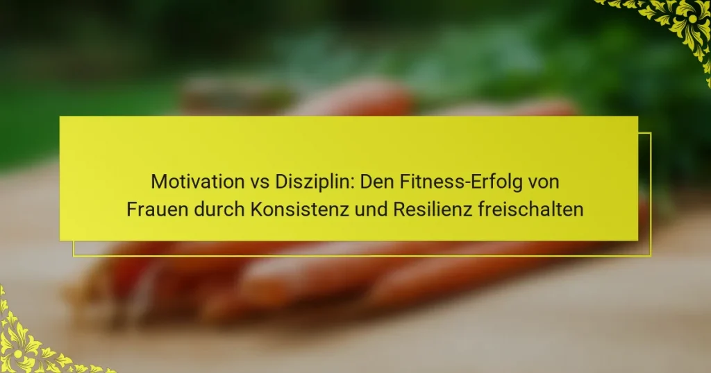 Motivation vs Disziplin: Den Fitness-Erfolg von Frauen durch Konsistenz und Resilienz freischalten