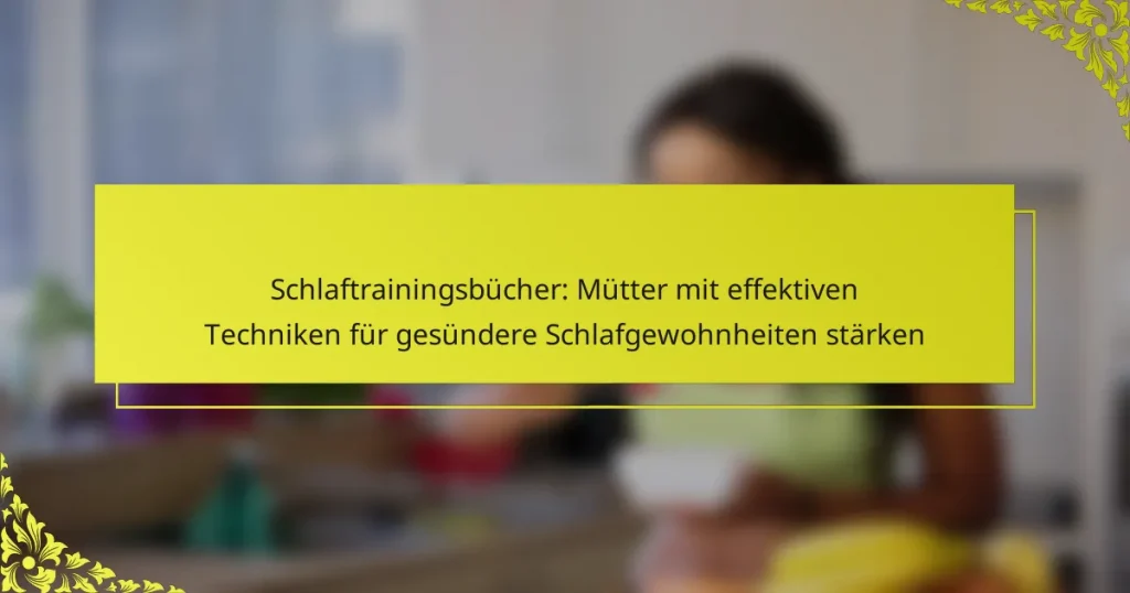 Schlaftrainingsbücher: Mütter mit effektiven Techniken für gesündere Schlafgewohnheiten stärken