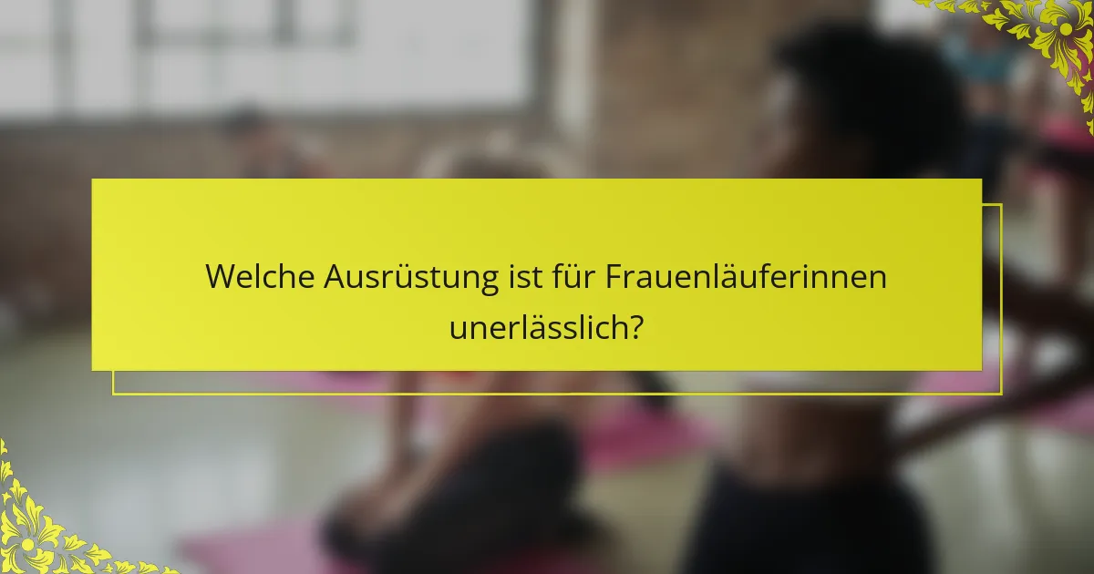 Welche Ausrüstung ist für Frauenläuferinnen unerlässlich?